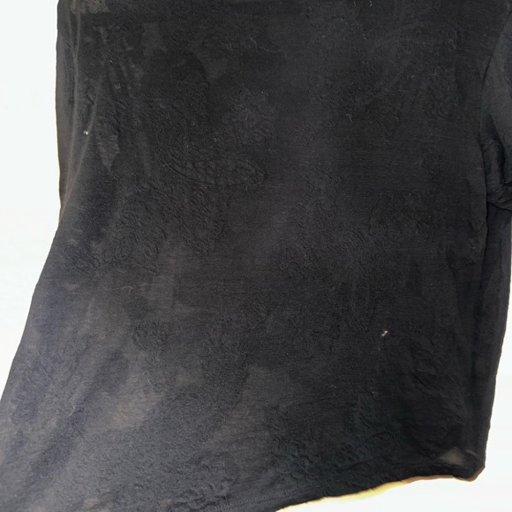 RtA Black Sheer Detail Top Japanese fabric